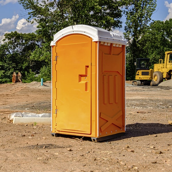 how often are the portable restrooms cleaned and serviced during a rental period in East Springfield